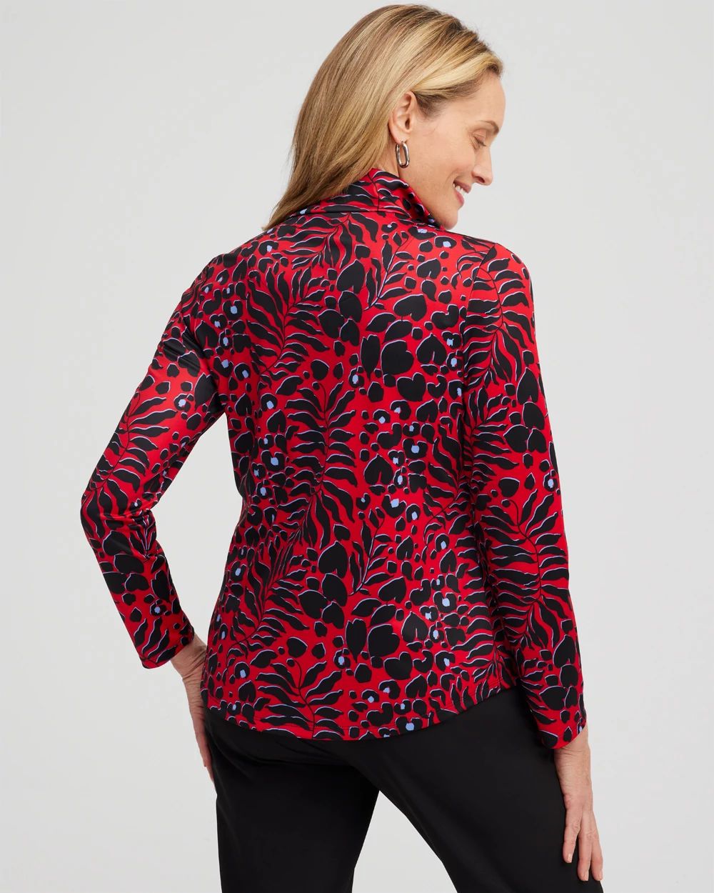 ★GENERAL IDEA★ Stitch Crop Man to Man PINK WBC1L51501 Zenergy® UPF Animal Print Long Sleeve Top | Chico's